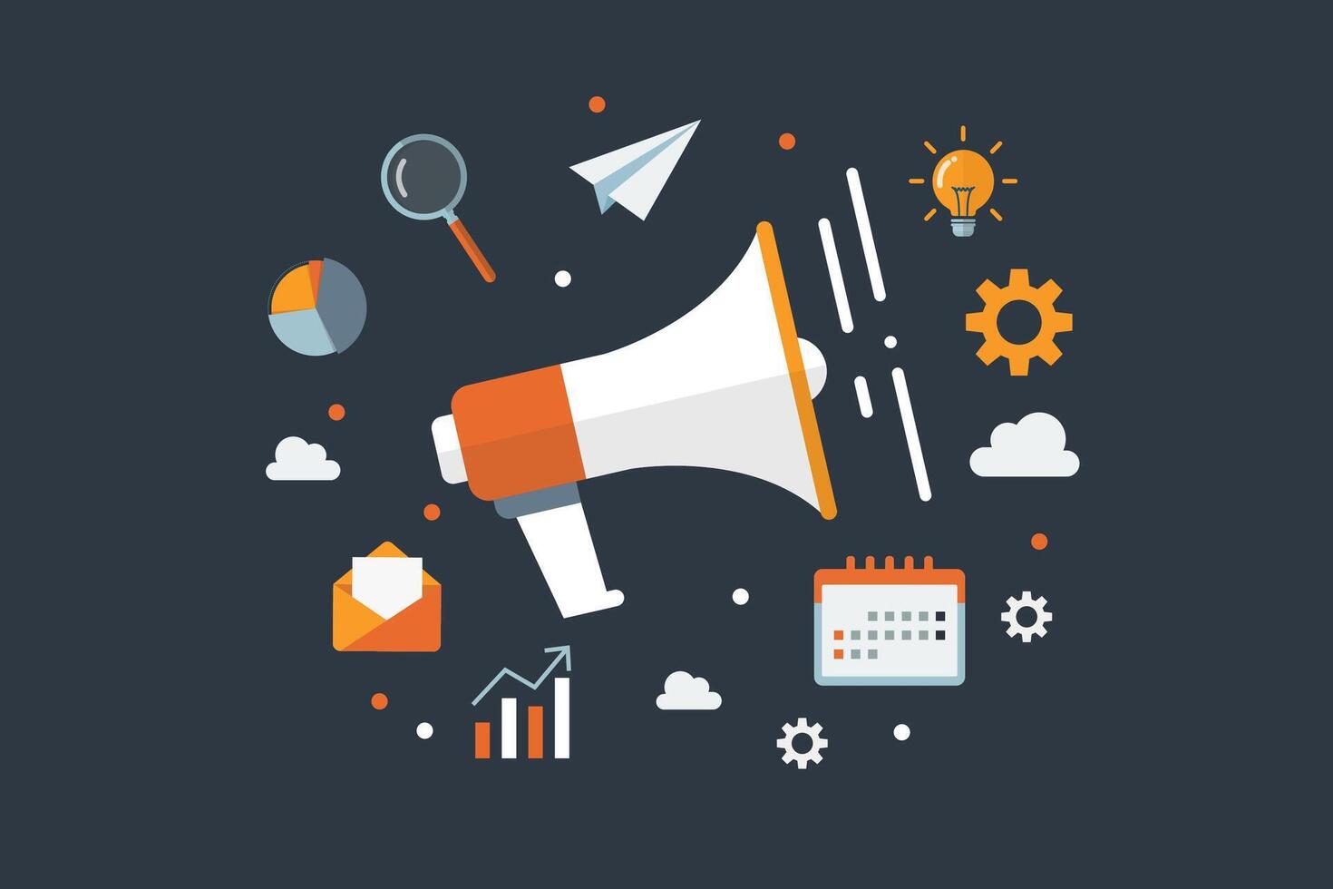 design of digital business marketing concept vector