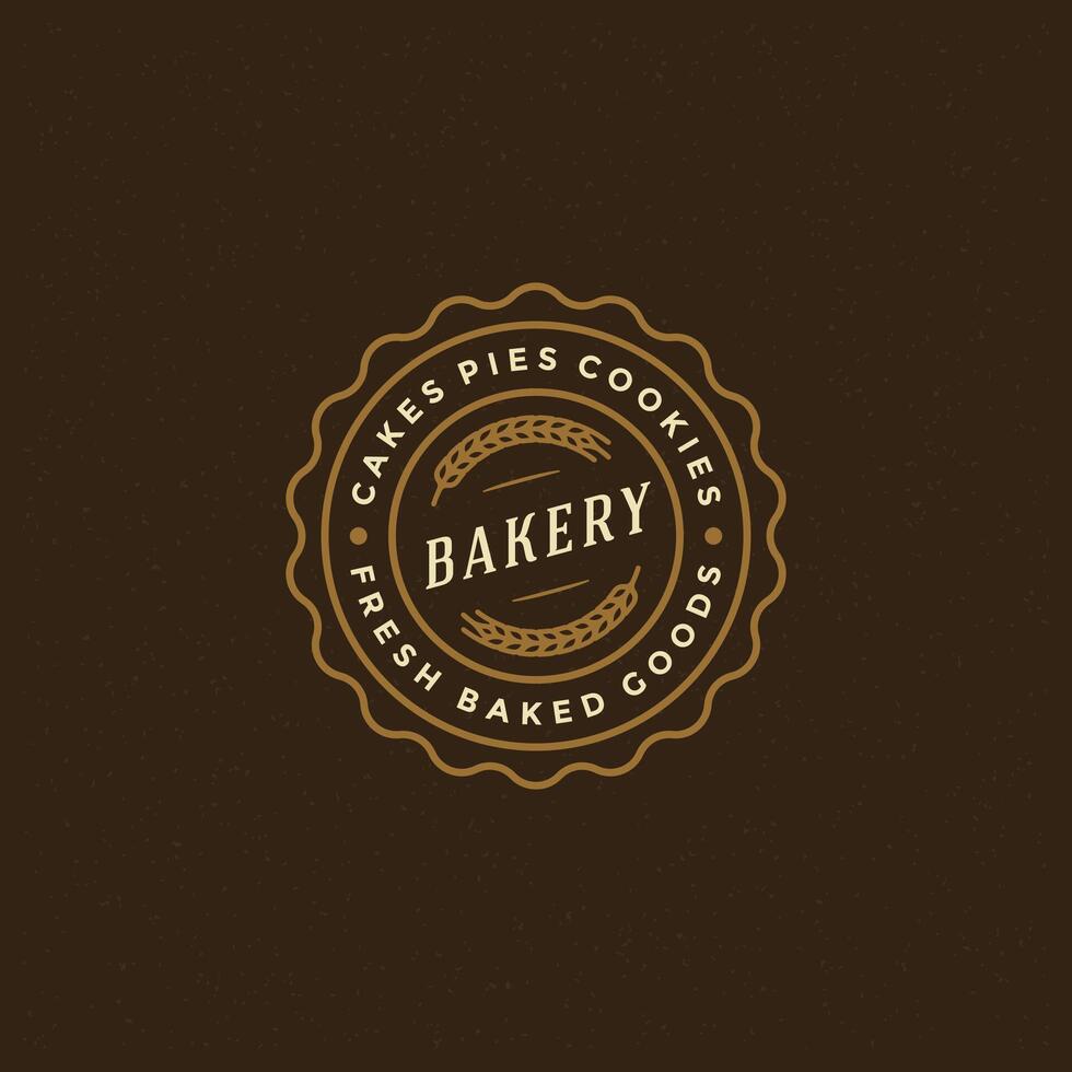 Bakery badge or label retro illustration. vector