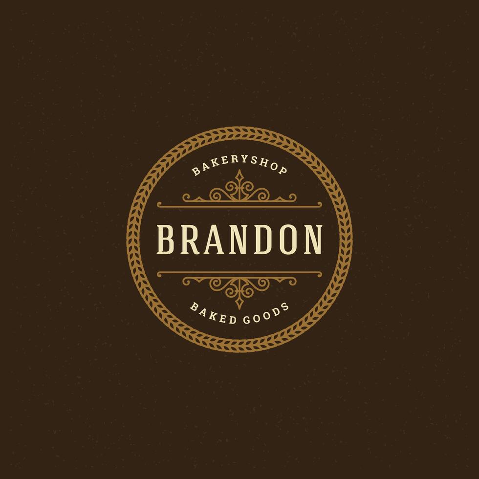 Bakery badge or label retro illustration. vector