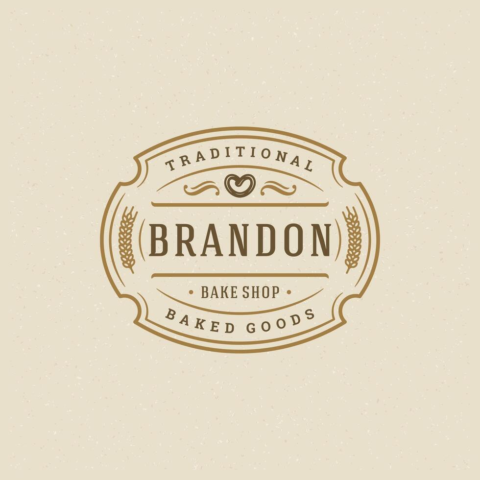 Bakery badge or label retro illustration. vector