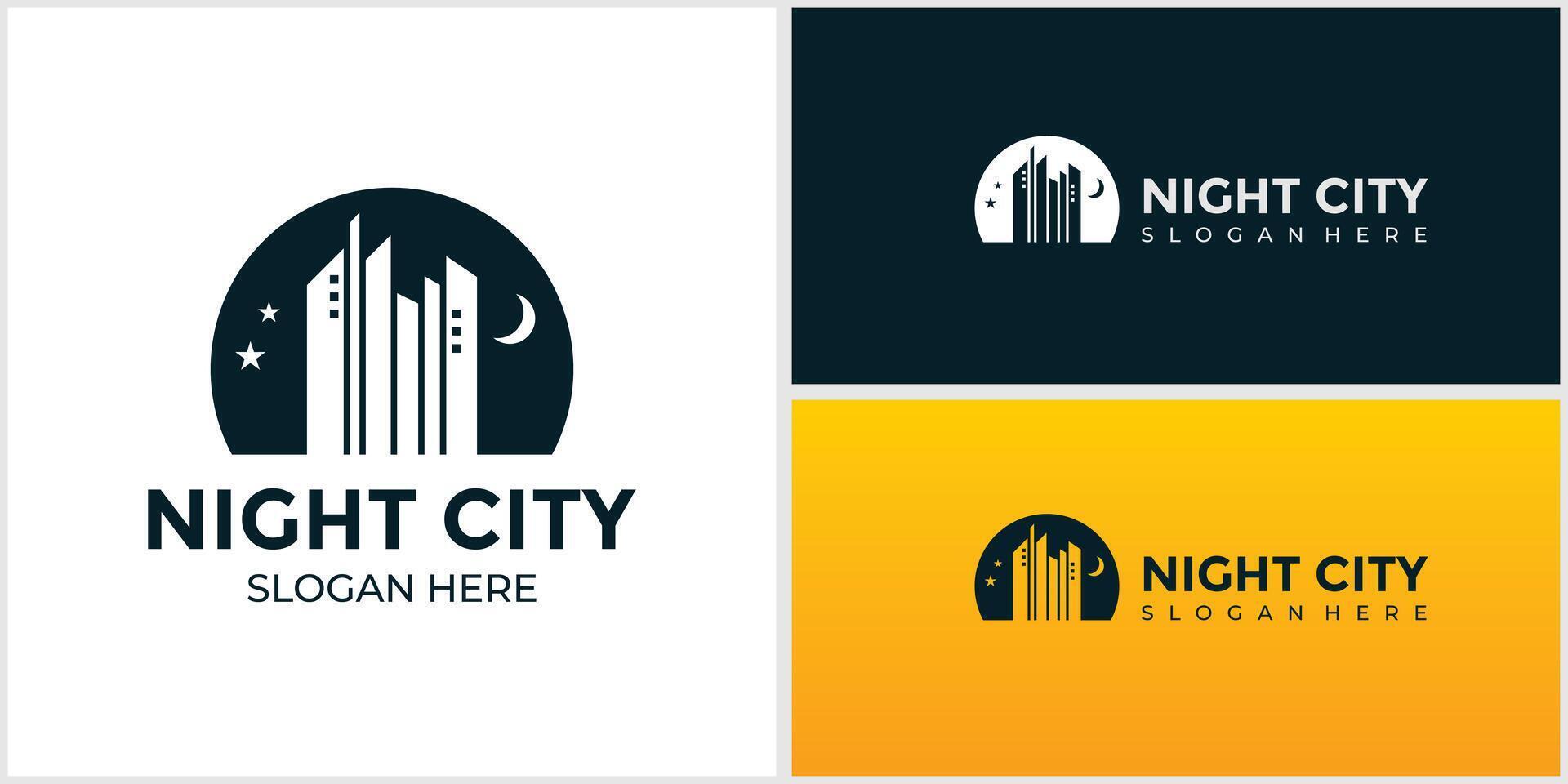 silhouette of City Scene Illustration of Buildings and City vector