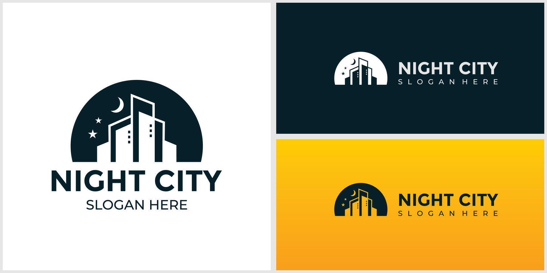 silhouette of City Scene Illustration of Buildings and City vector