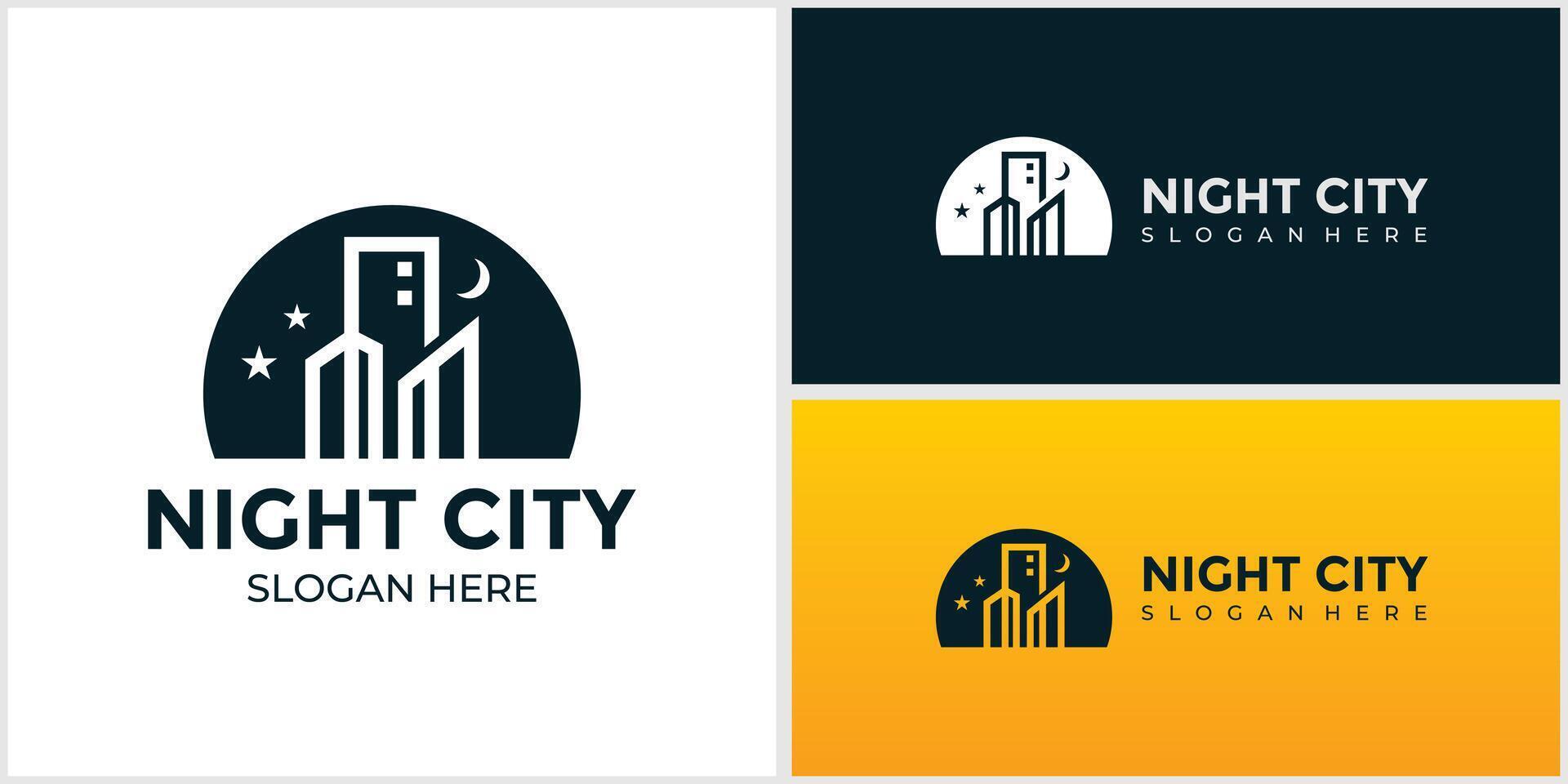 silhouette of City Scene Illustration of Buildings and City vector