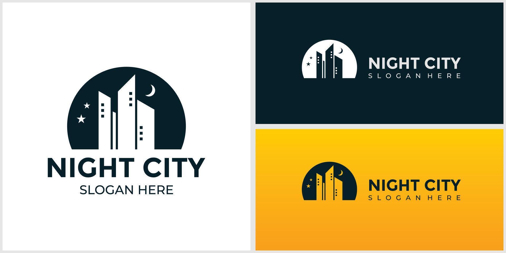 silhouette of City Scene Illustration of Buildings and City vector