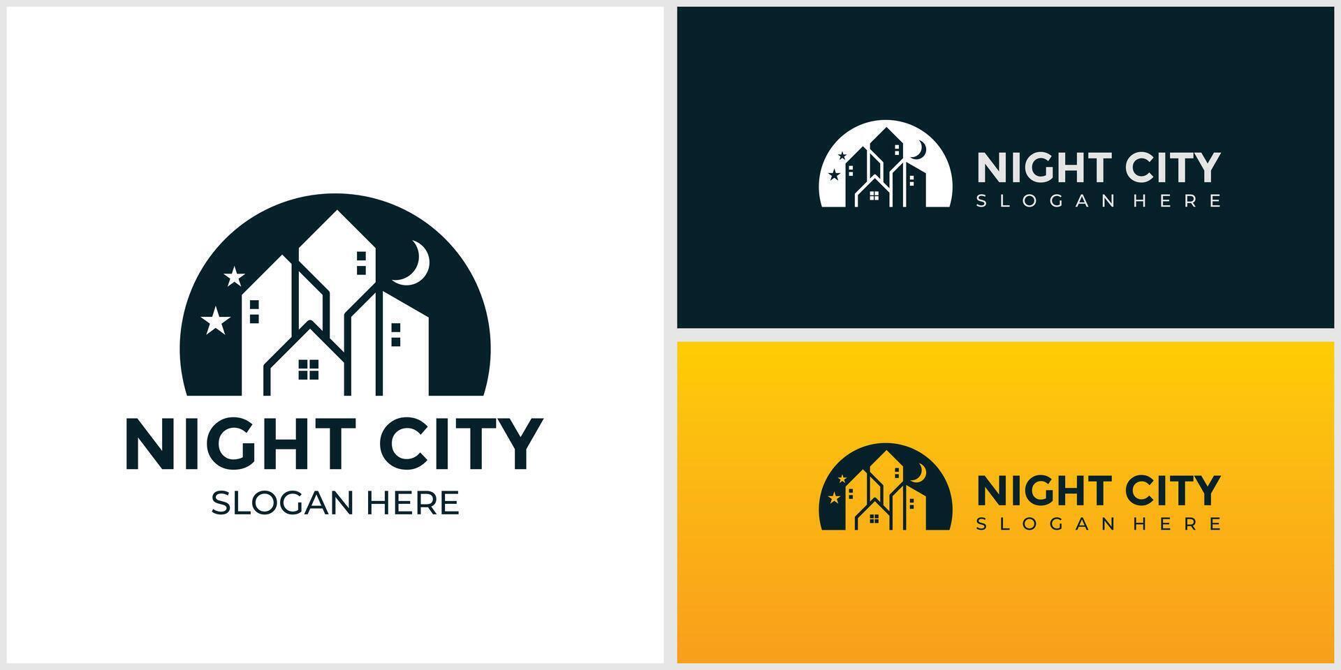 silhouette of City Scene Illustration of Buildings and City vector