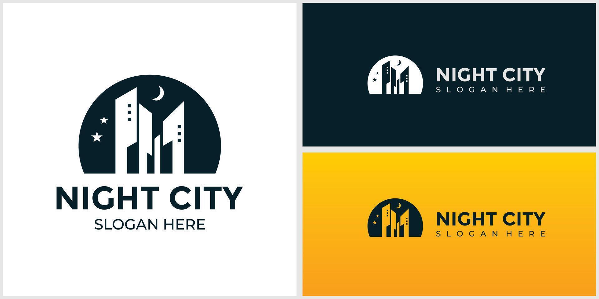 silhouette of City Scene Illustration of Buildings and City vector