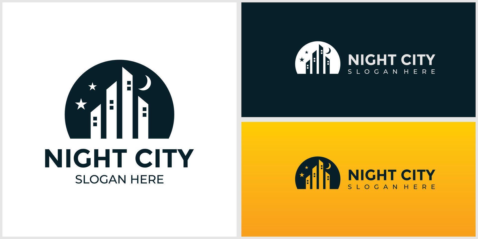 silhouette of City Scene Illustration of Buildings and City vector