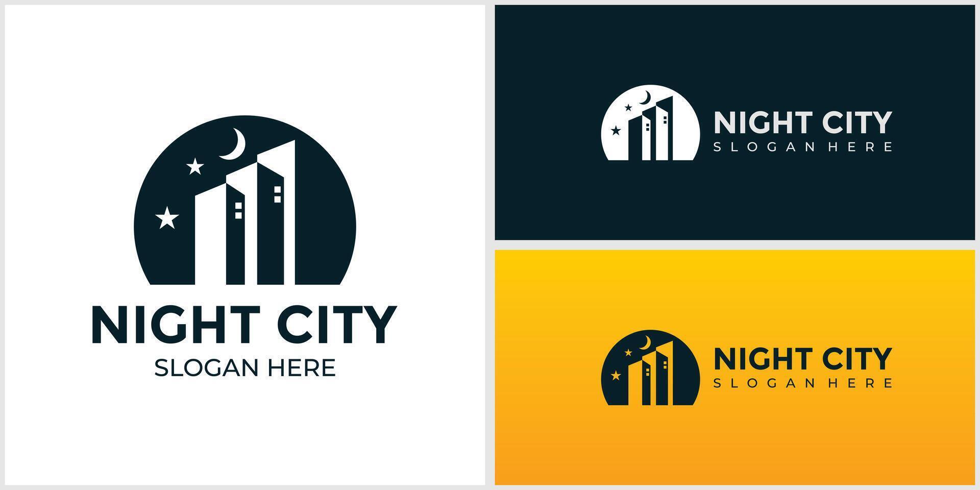 silhouette of City Scene Illustration of Buildings and City vector