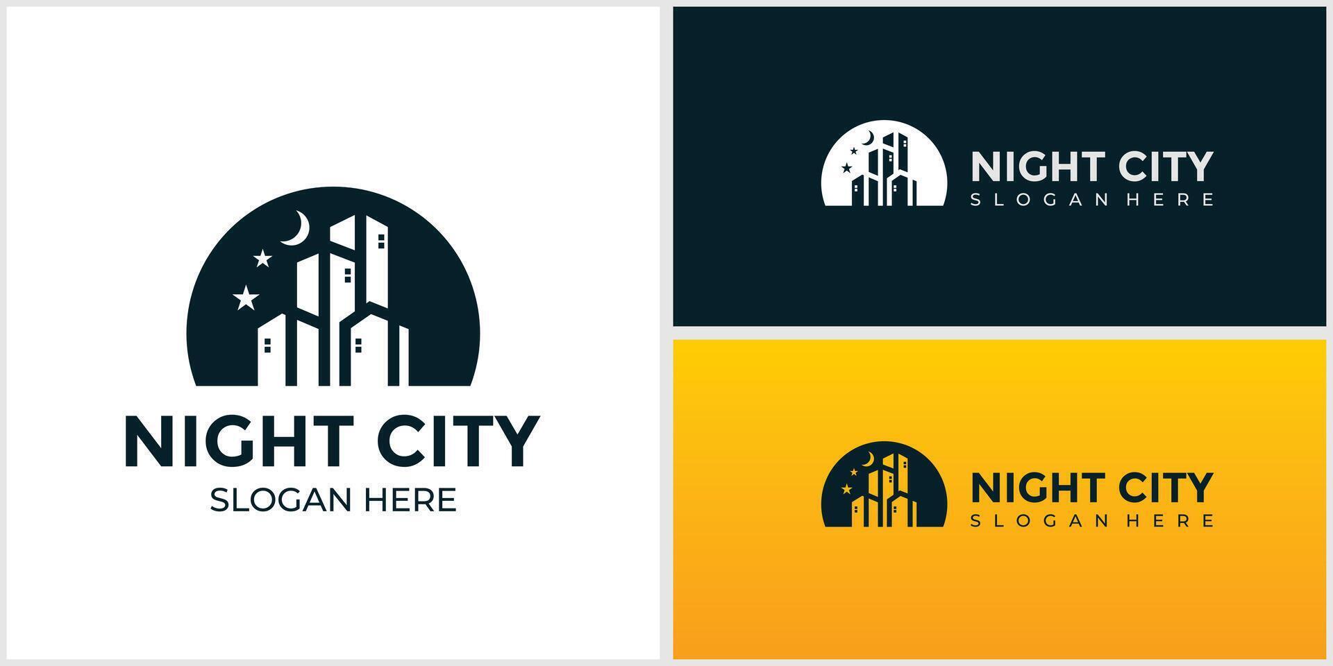 silhouette of City Scene Illustration of Buildings and City vector