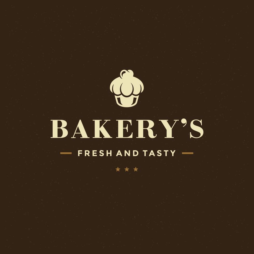 Bakery badge or label retro illustration. vector