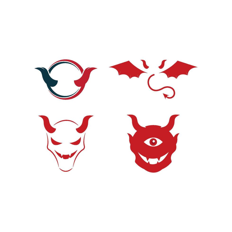devil logo template vector