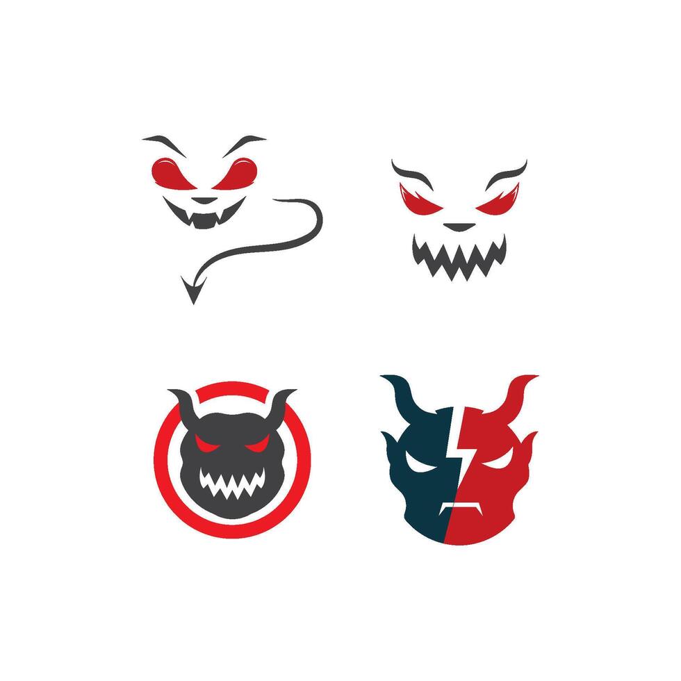 devil logo template vector