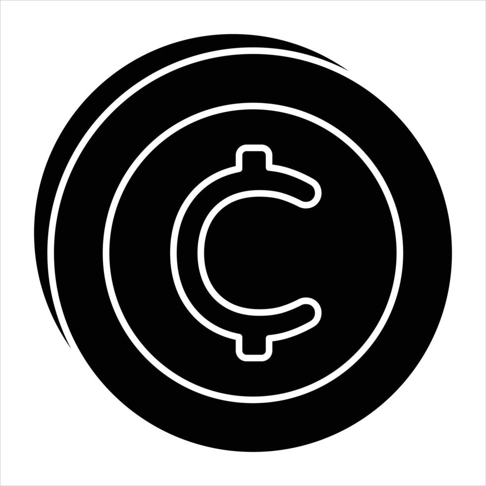 Cedis Glyph Icon vector