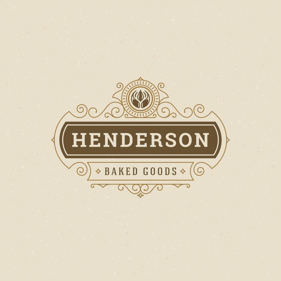 Bakery badge or label retro illustration. vector