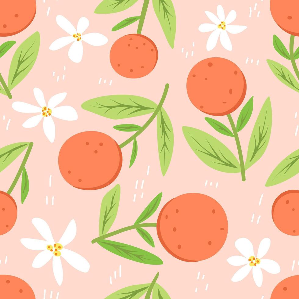 orange pattern, flowers of orange. Illustration for printing, backgrounds, covers and packaging. Image can be used for cards, posters, stickers and textile. Isolated on white background. vector