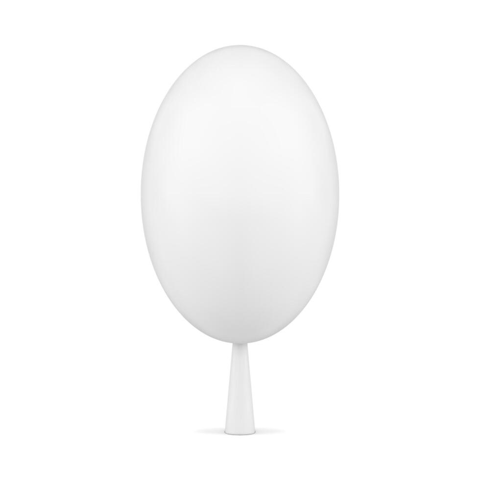 White glossy tree 3d icon illustration vector