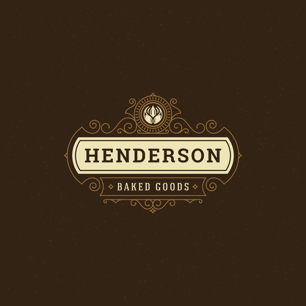 Bakery badge or label retro illustration. vector