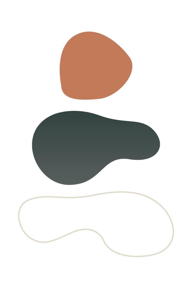 Boho home decor elements in modern abstract boho style vector