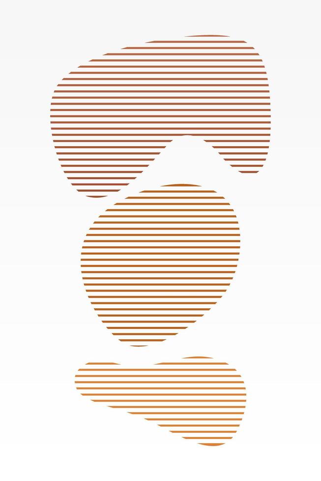 Boho home decor elements in modern abstract boho style vector