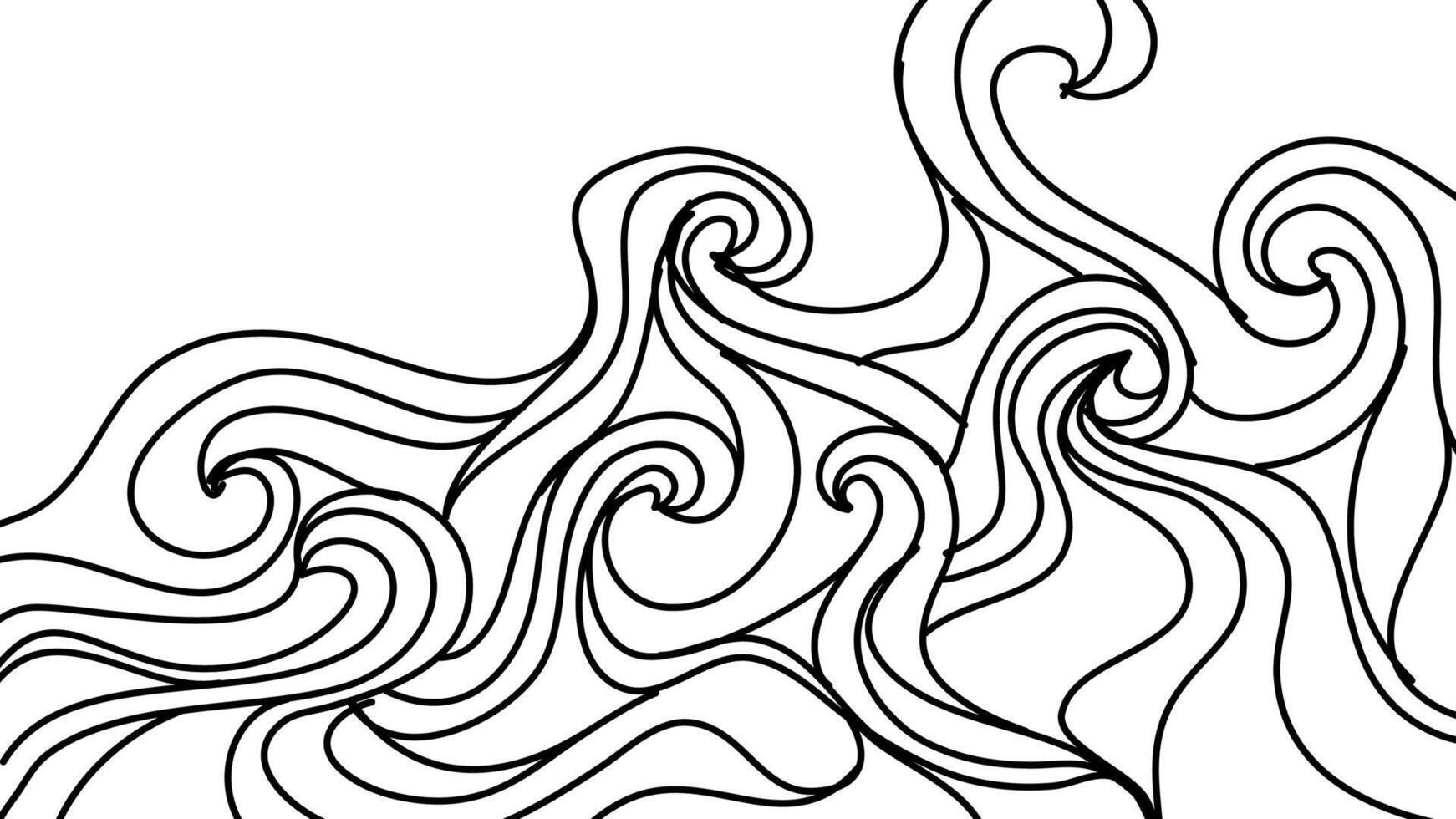 abstract Ocean Waves background. wave ocean background. abstract sea ripple, doodle wavy line background. sea and ocean ripple water background. vector