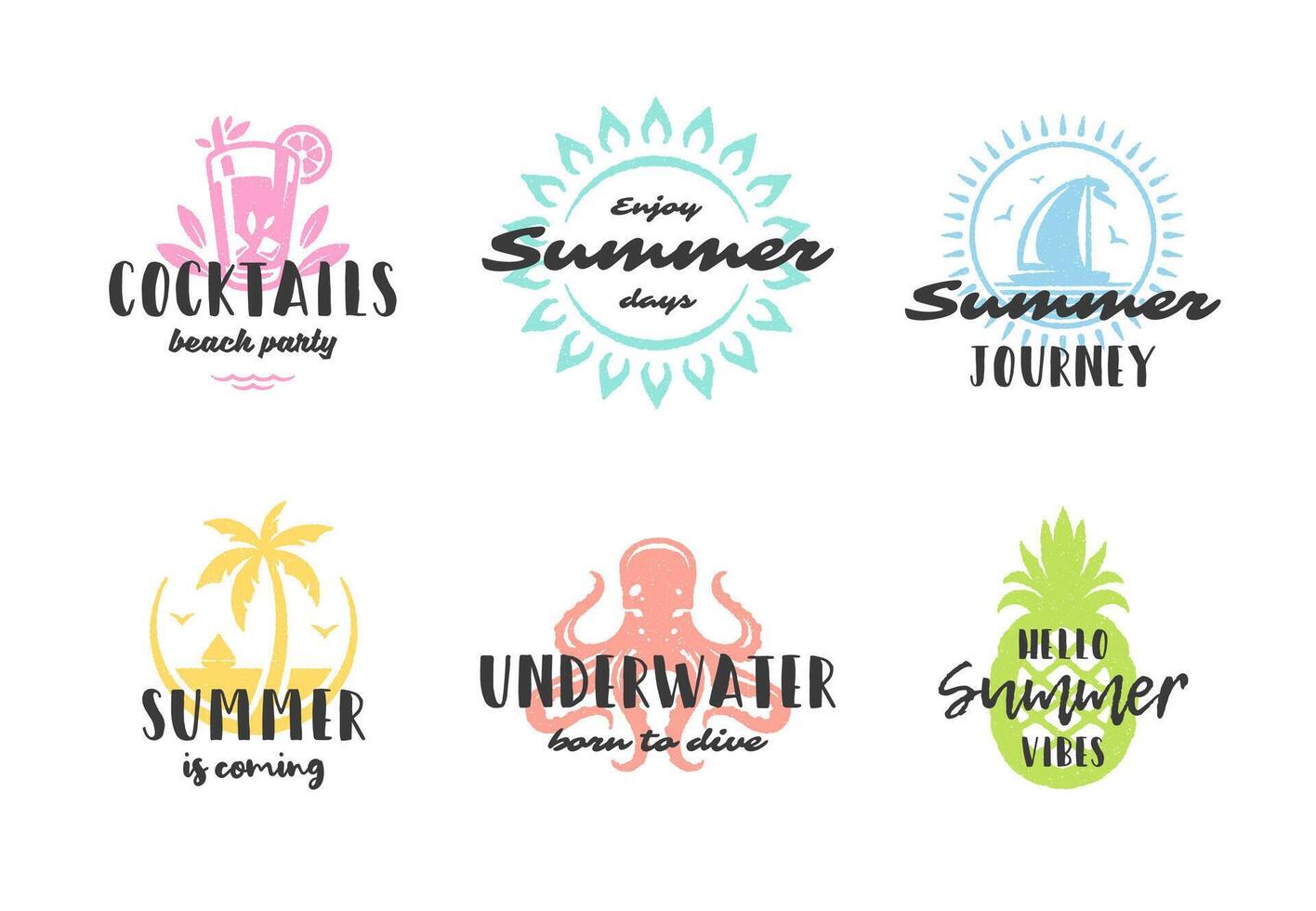 Summer holiday typography inspirational quotes or sayings design vector