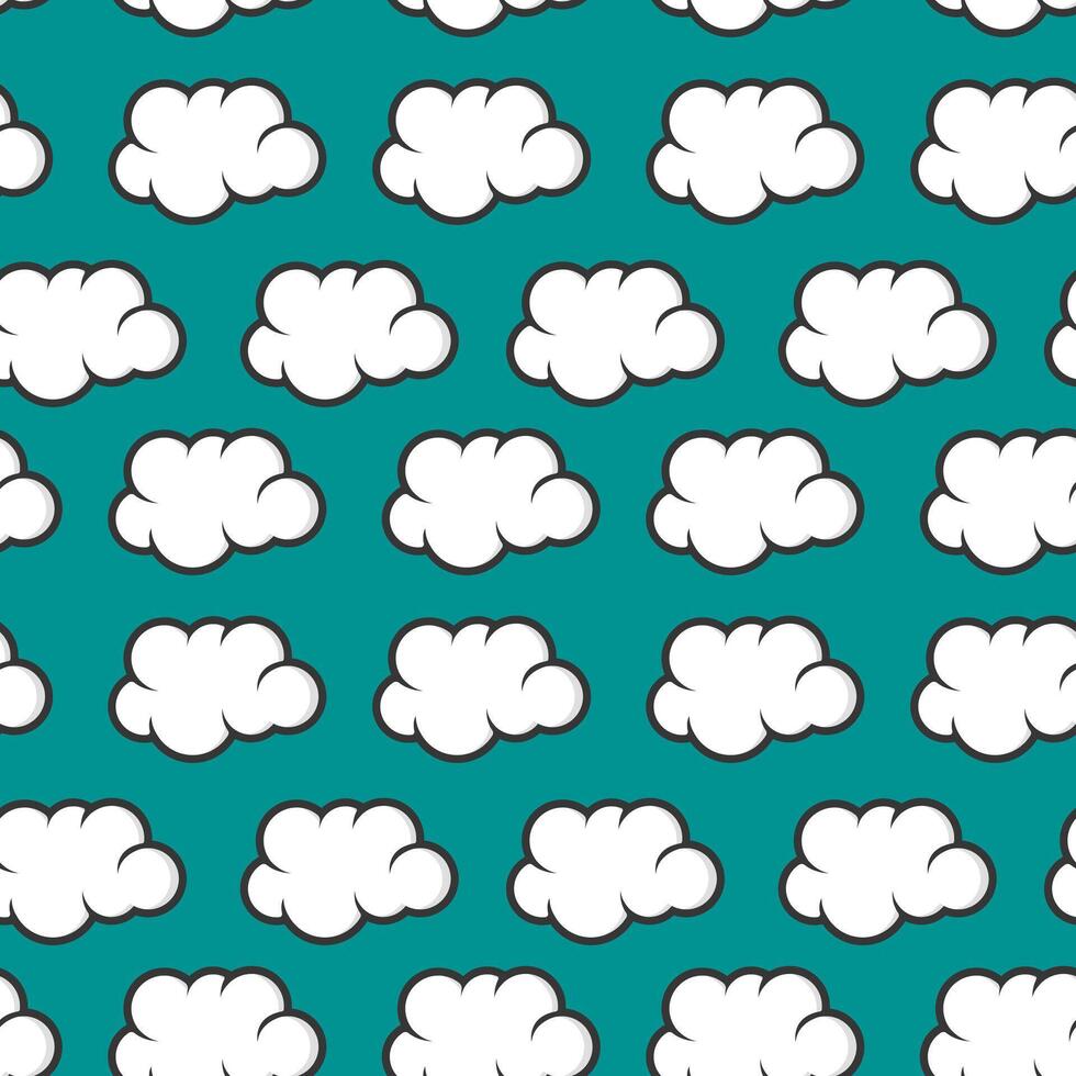 clouds seamless pattern. cartoon clouds pattern for kids. cartoon fluffy clouds seamless pattern background. clouds illustration pattern. vector