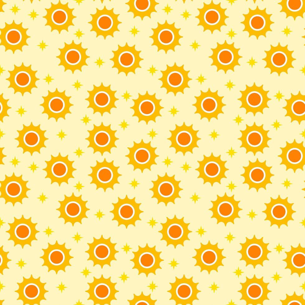 seamless sun pattern background. Sun seamless pattern. sun icon seamless pattern background. Seamless sunshine pattern. Seamless abstract pattern with sun. vector