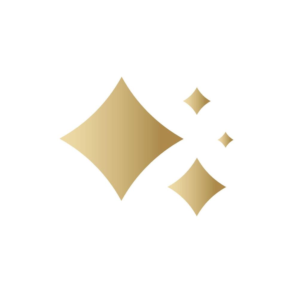Gold Star sparkle icon. Futuristic shapes. Golden Christmas stars icons. Flashes from fireworks vector