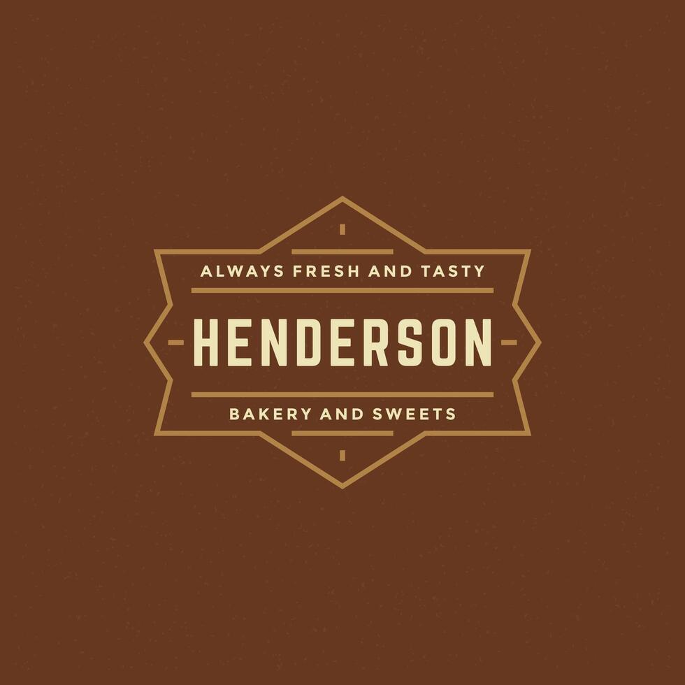 Bakery badge or label retro illustration. vector