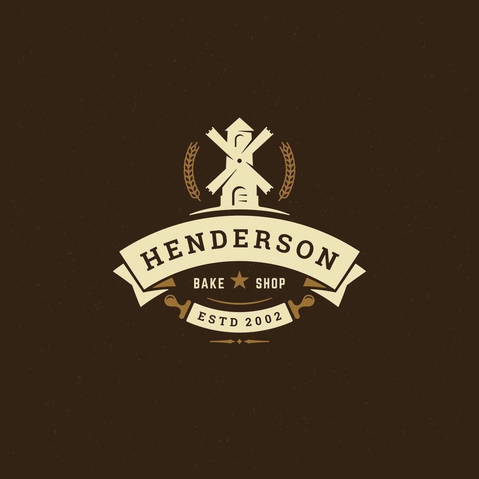 Bakery badge or label retro illustration. vector
