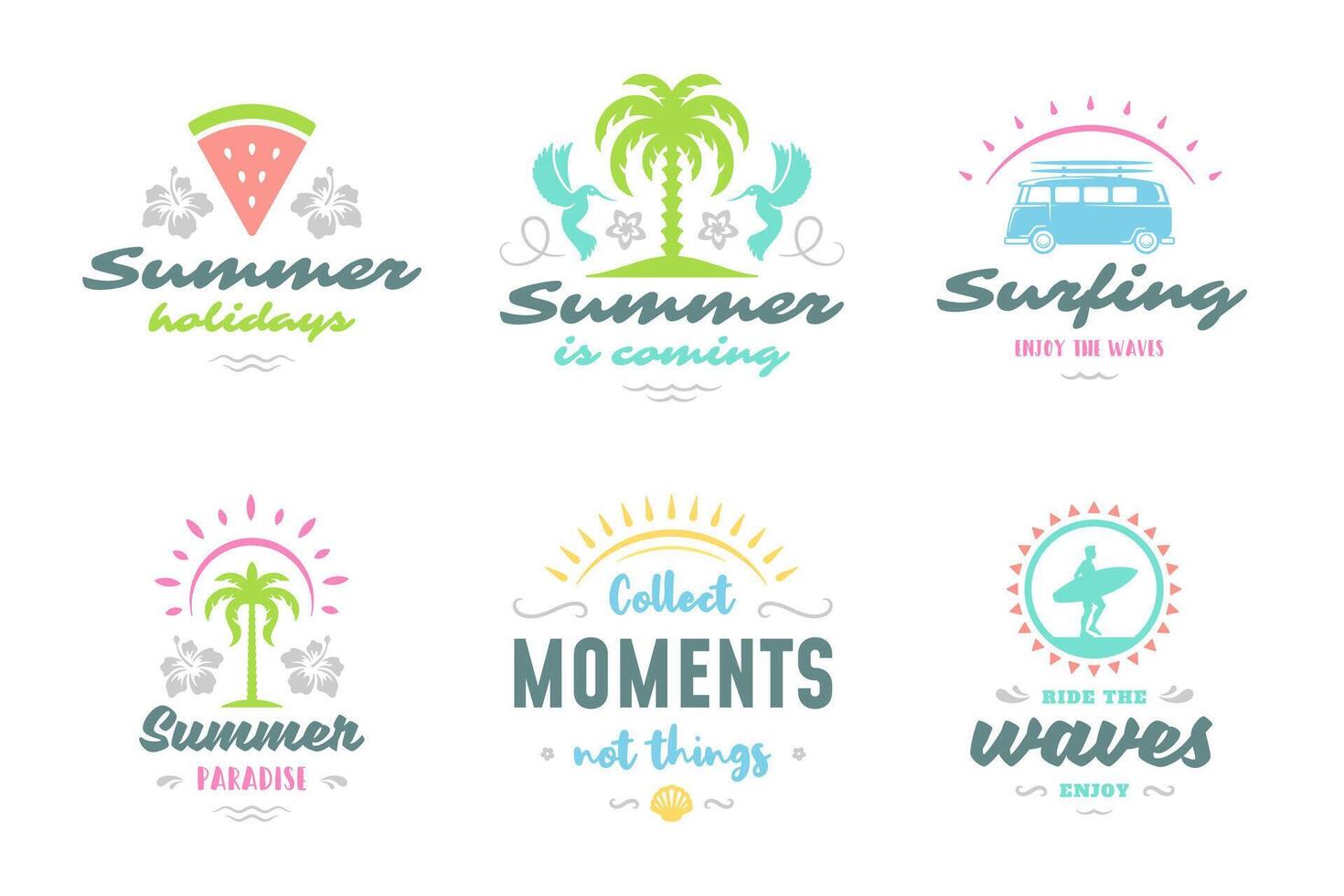 Summer holidays typography inspirational quotes or sayings design vector