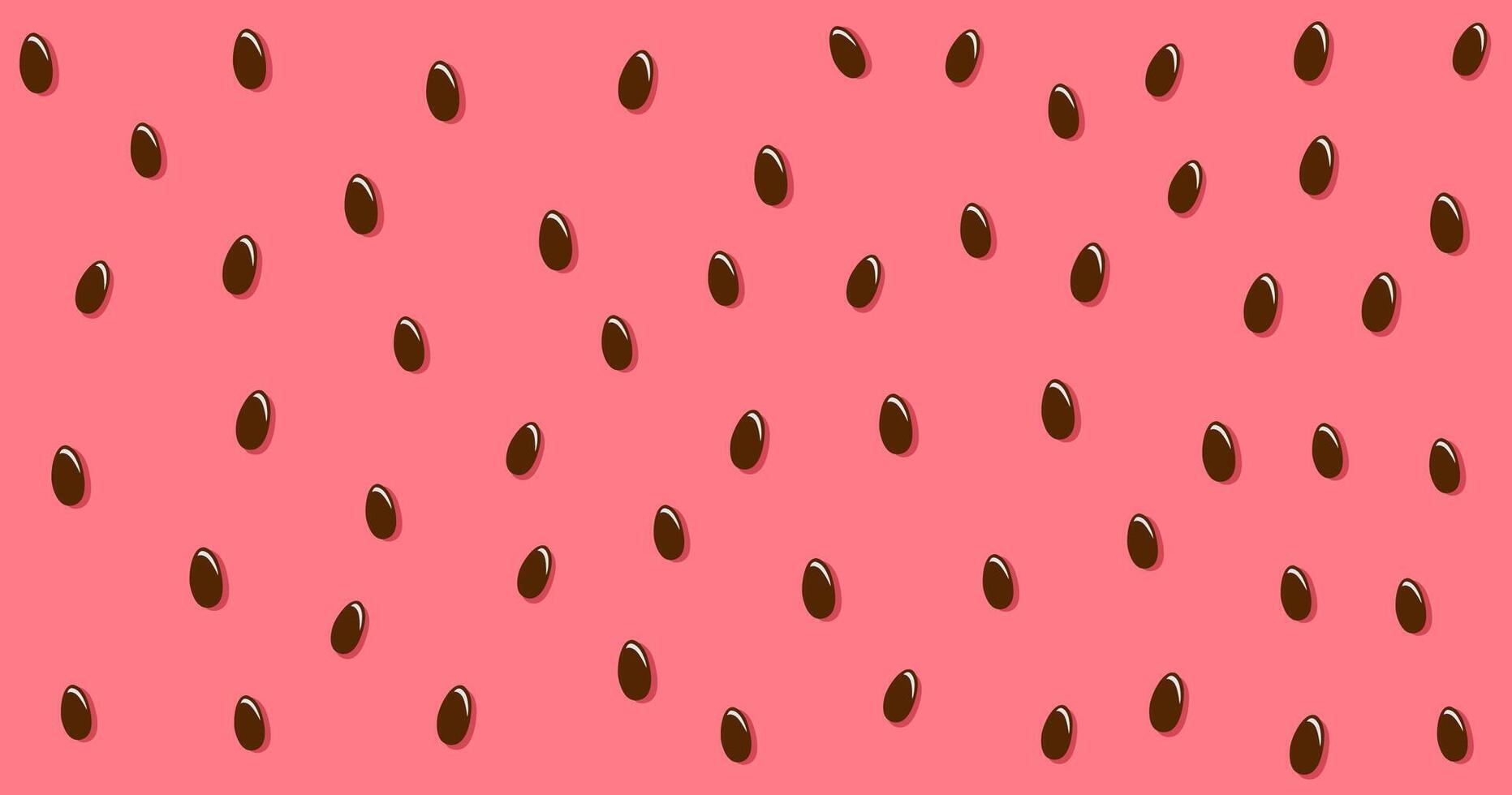 summer background Seamless pattern with watermelon seeds on a bright color background vector