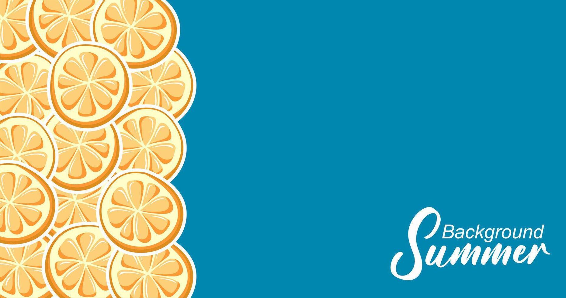 Seamless pattern with orange fruit. summer background illustration. vector