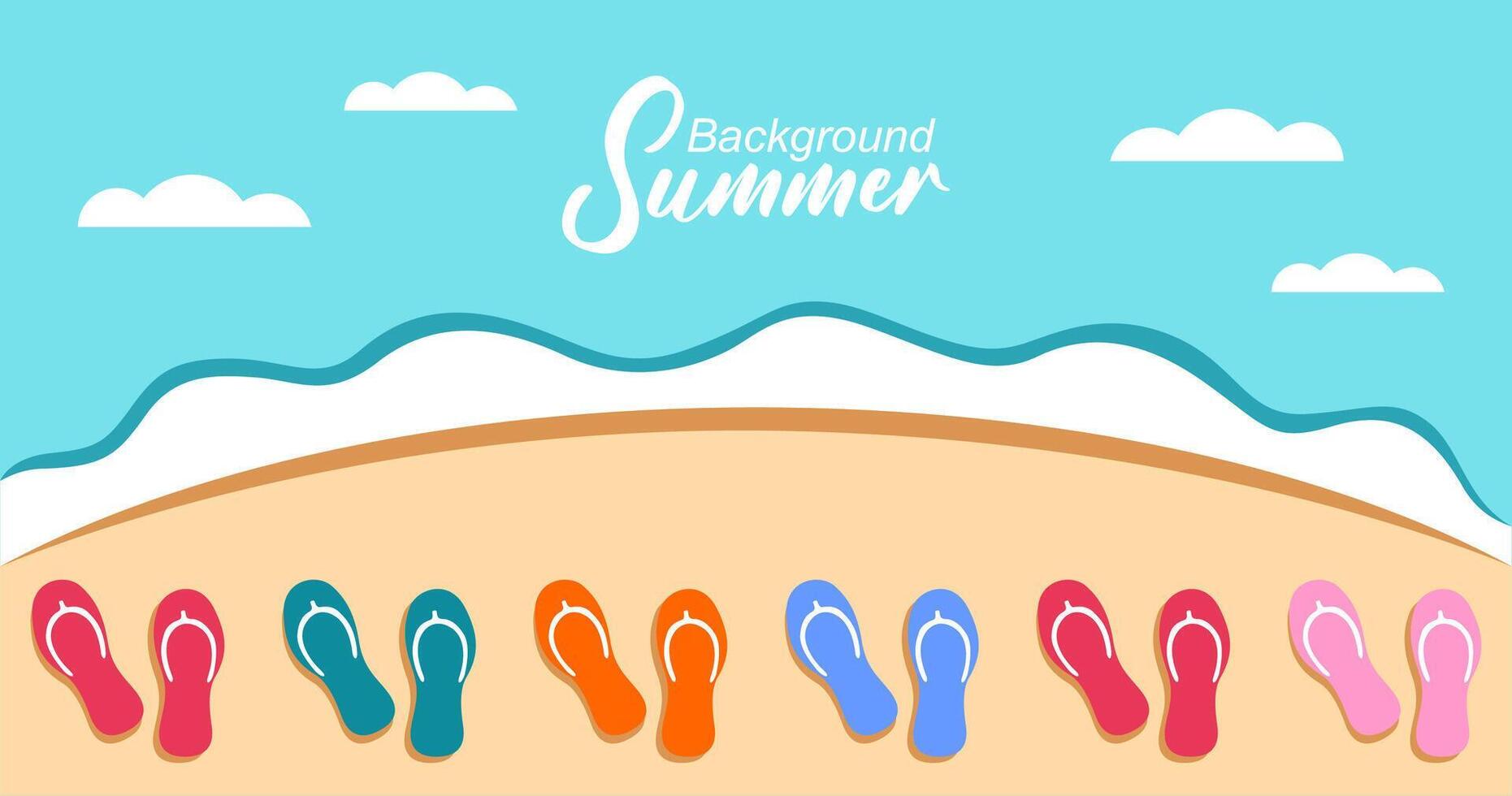 Summer background with tropical leaves. background illustration in trendy flat style. vector
