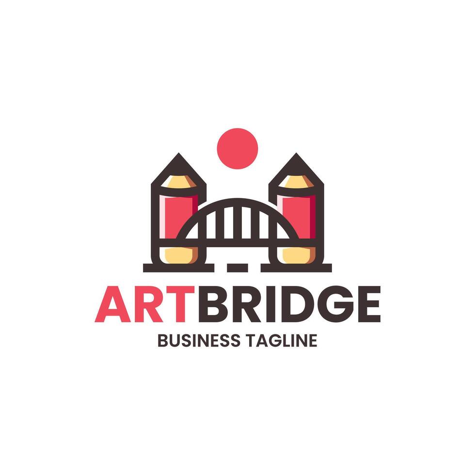 creative bridge logo design vector