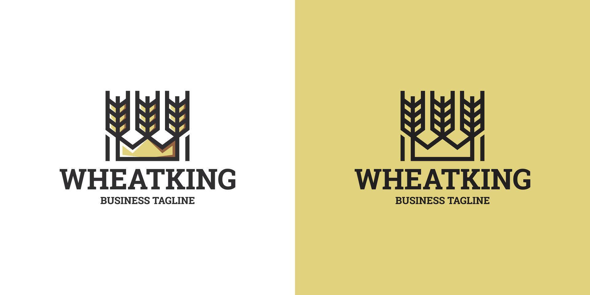 wheat king logo design vector