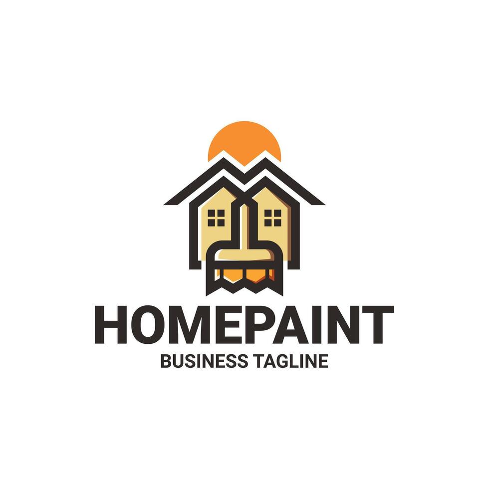 home paint logo design vector
