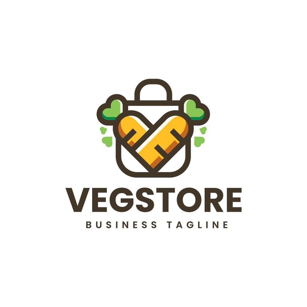 vegetable store logo design vector