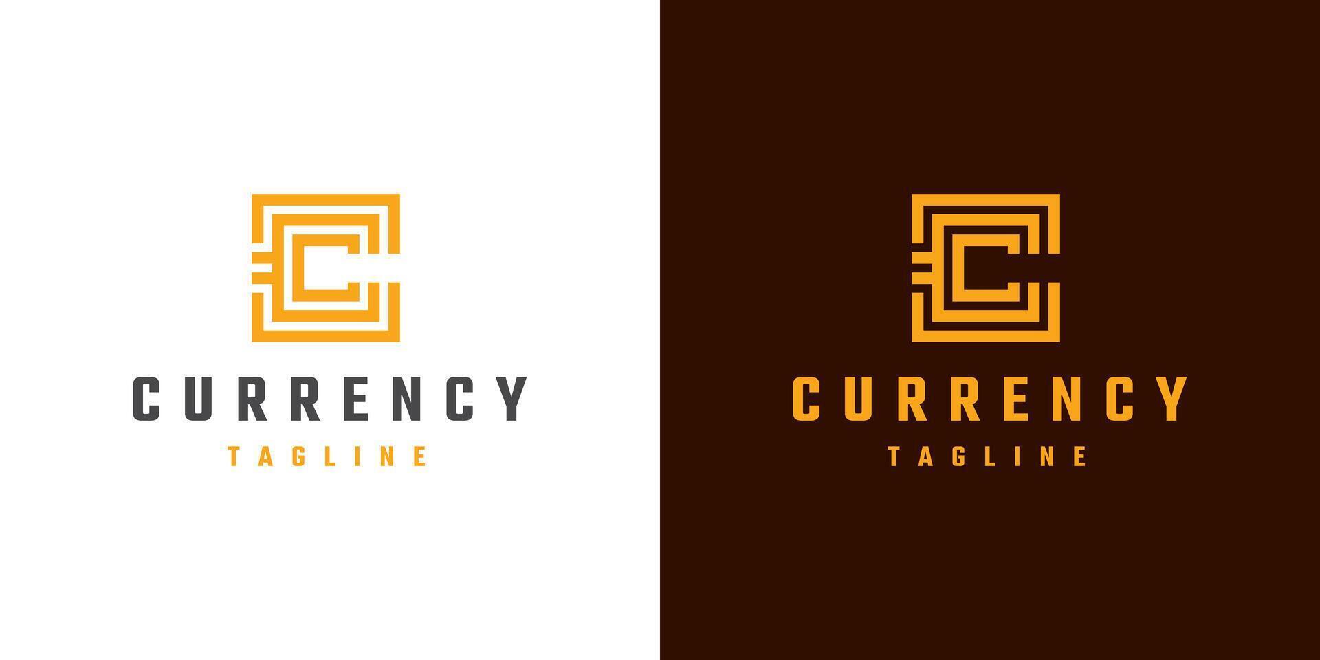 cryptocurrency c letter logo design vector