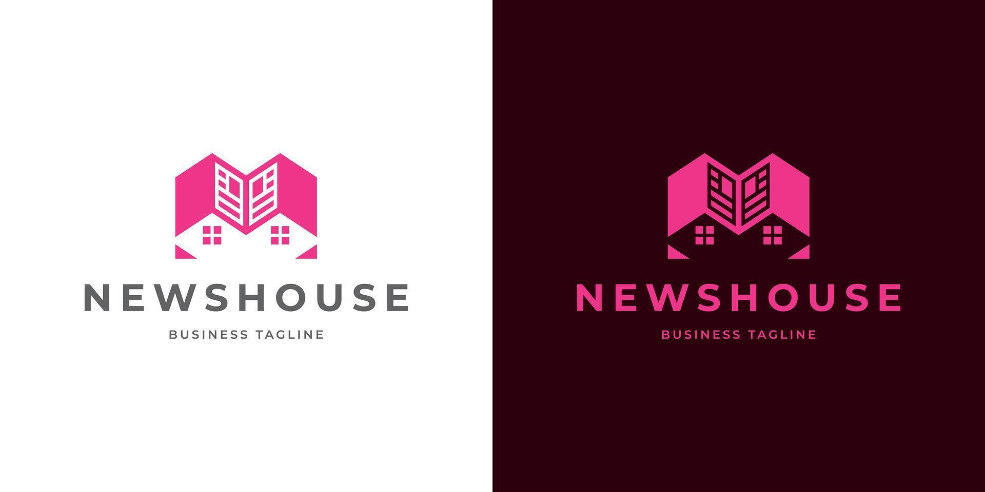 news house logo design vector