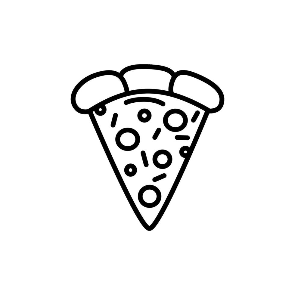 Piece of pizza. vector