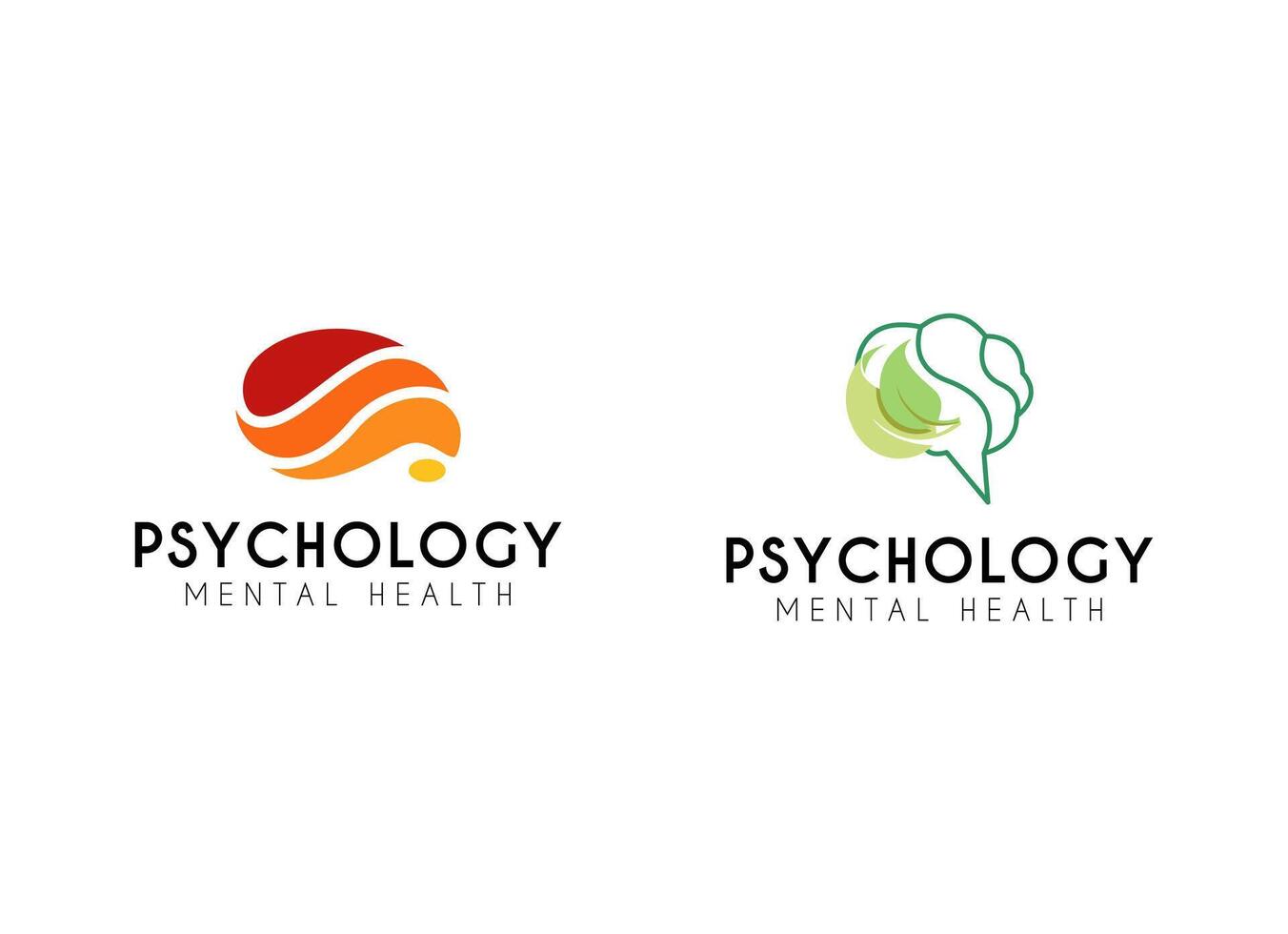 Brain logo design for symbol freedom and psychology. Psychology logo design vector