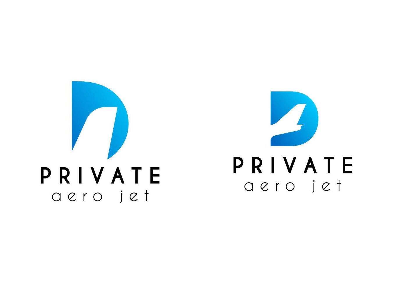 Sky aviation private jet logo design. Minimalist airplane logo for aviation company vector