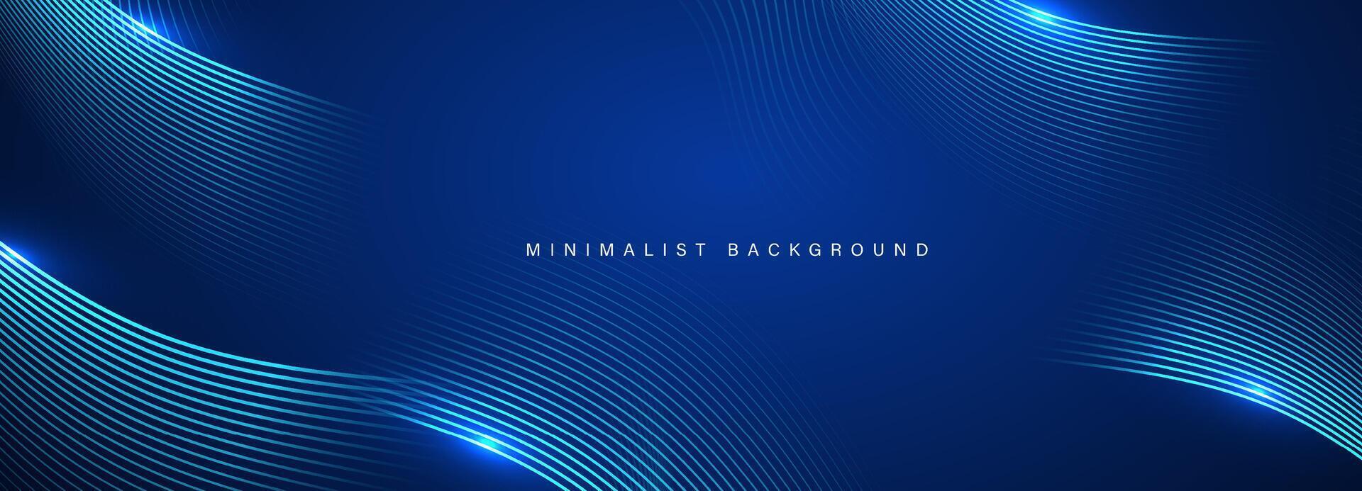 Abstract blue modern background with dynamic lines vector