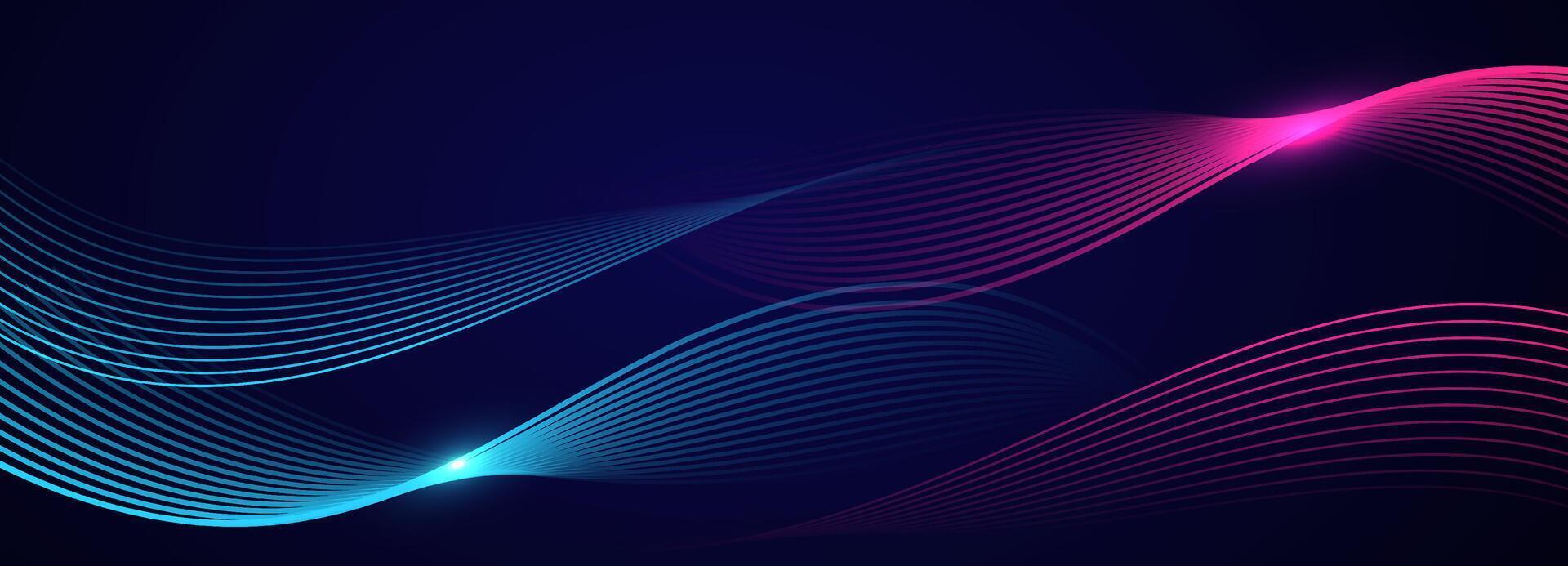 Abstract background with flowing lines vector