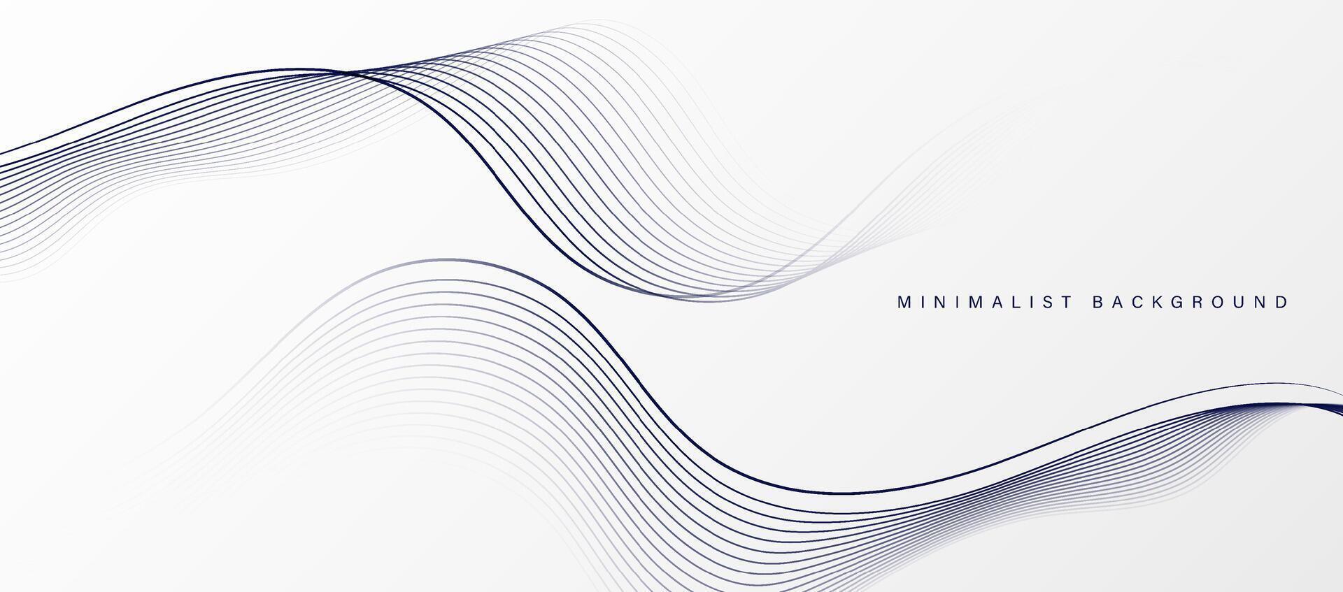 White abstract background with flowing lines vector