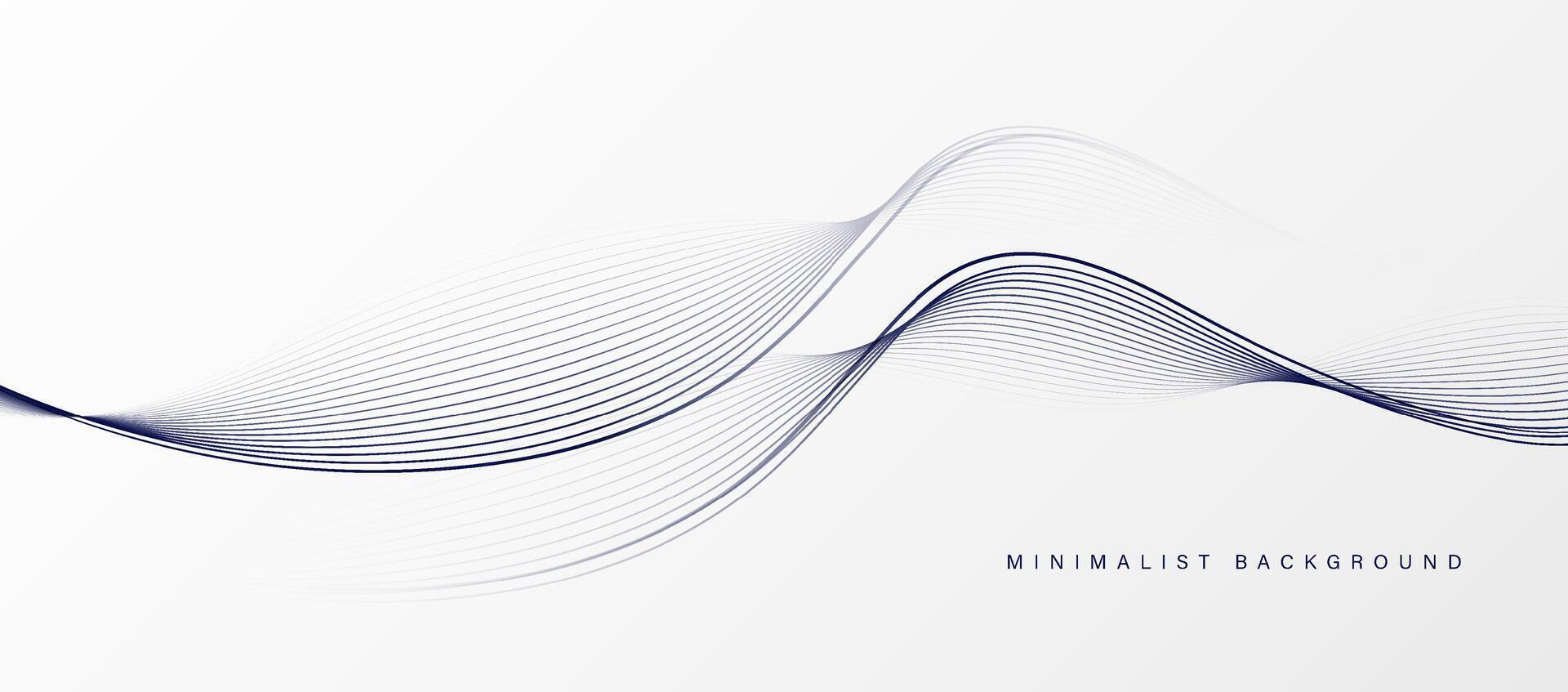 White abstract background with flowing lines vector