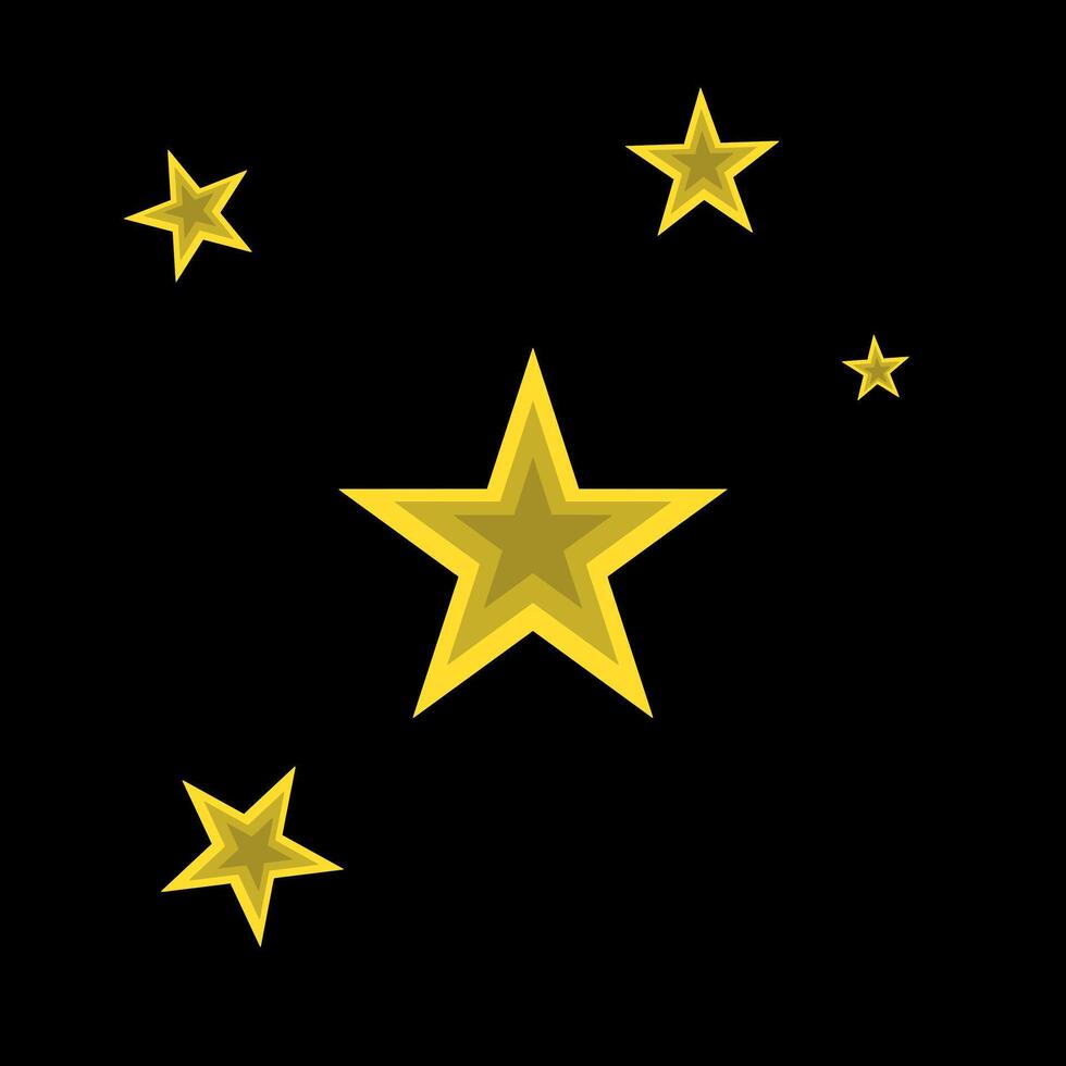 A bunch of yellow stars vector