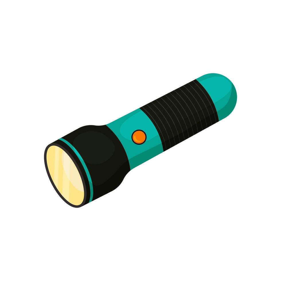 Flashlight icon flat design.Camping lantern isolated. illustration vector