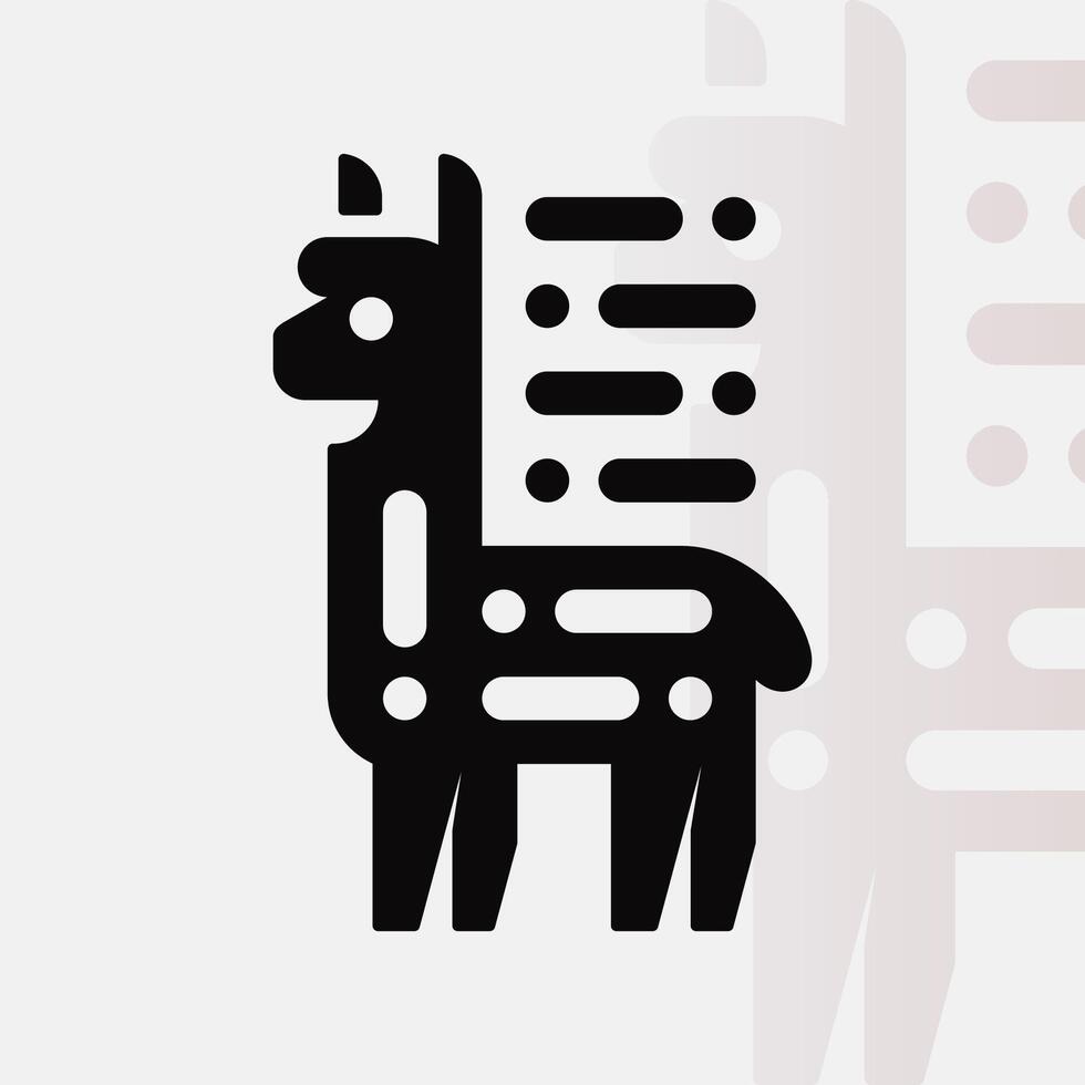 Alpaca logo on isolated background v5 vector